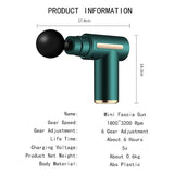 Mini Massage Gun Deep Tissue Portable 6 Speeds Percussion Muscle Massager