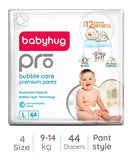 Babyhug Pro Bubble Care Premium Pant Style Diapers, Size 4 - 44 Pieces
