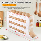 30 Egg Holder - 4 Tier Automatic Rolling Egg Holder Dispenser