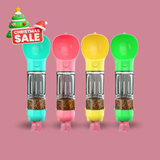 Portable Dog Water Bottle 4 In 1 Pet Drinking Feeder Pet Water Dispenser Leakproof Travel Bottle with Food Container Waste Bag