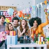 Automatic Inflatable Spray Balloon Hand Held Salute Fireworks Party Toys Confetti Holiday Atmosphere Birthday Wedding Balloon