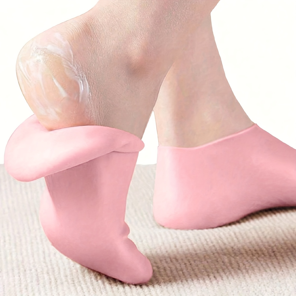 1 pair of silicone moisturizing socks